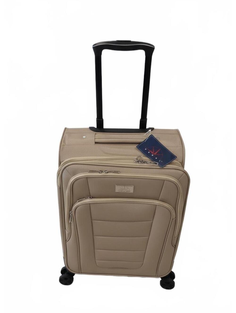 Verdi Siena Collection 20" Softside Expandable Spinner Carry-On Khaki